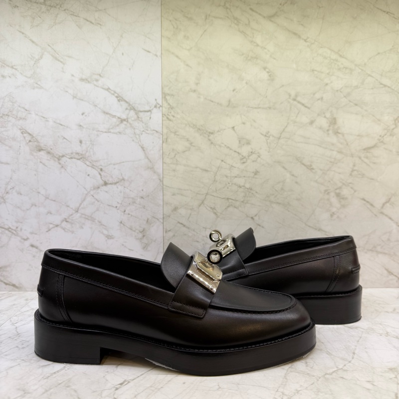 HERMES黑銀KELLY 瑪莉珍鞋37-2