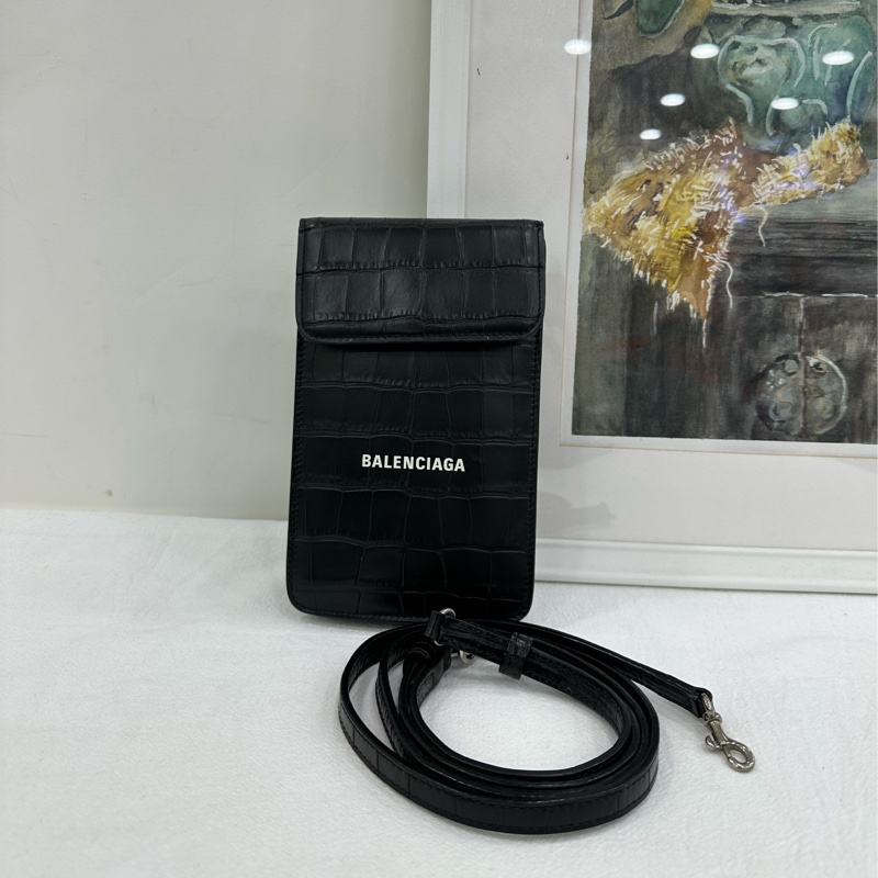 Balenciaga巴黎世家鱷壓手機包-0