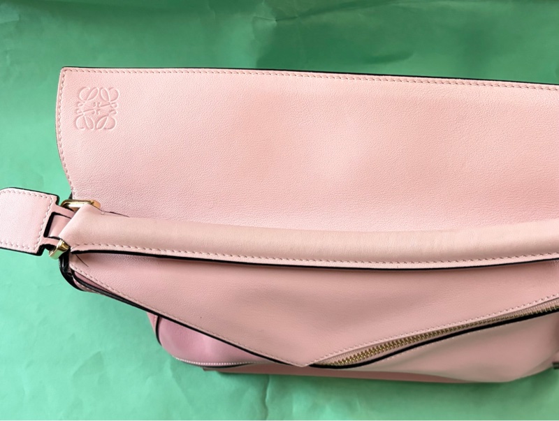 LOEWE 羅威 深淺粉色拼接手提/斜背包 28*13*17-5