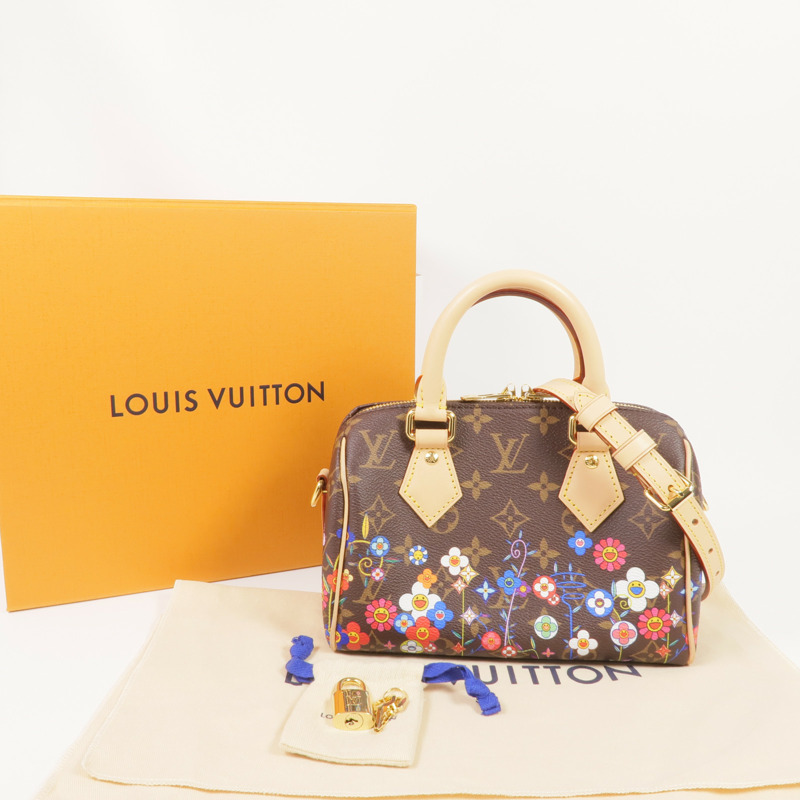 LOUIS VUITTON Monogram LV x TM Speedy Bandoulière 20金扣手挽肩背兩用袋-14