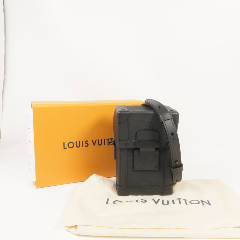 LOUIS VUITTON Monogram Taurillon Vertical Trunk肩背袋-14