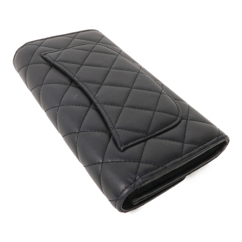 CHANEL 羊皮皮革Long Wallet金扣長錢包-4