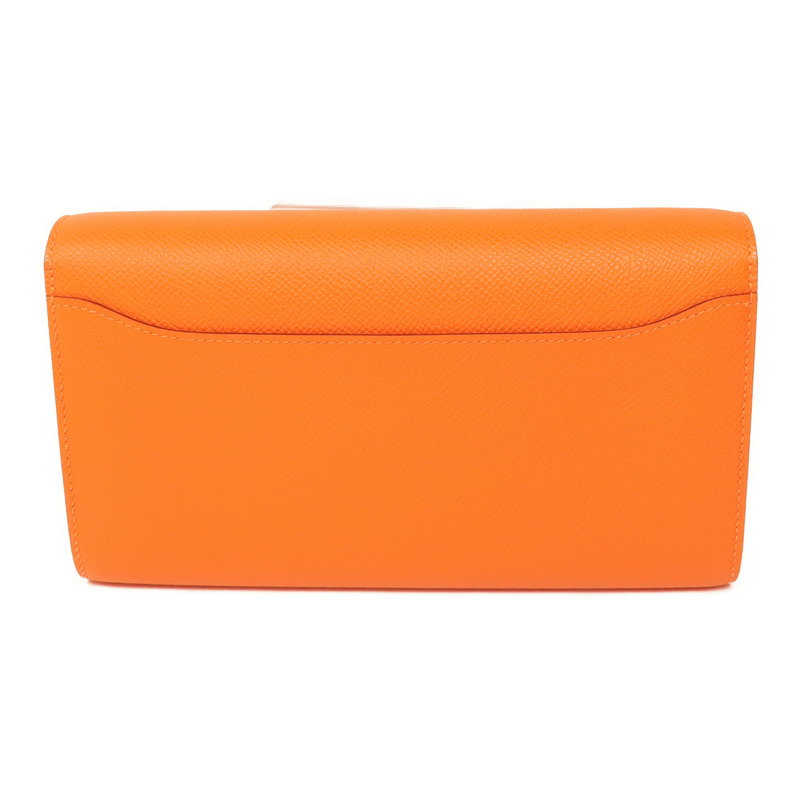 HERMES Epsom皮革Cosntance To Go金扣肩背袋Orange-1