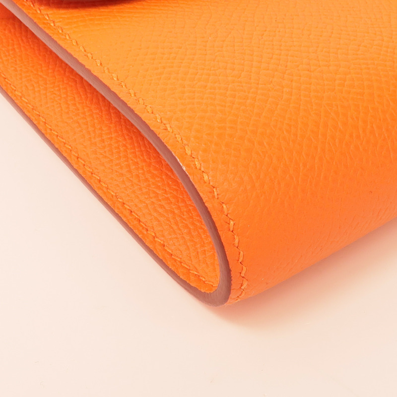 HERMES Epsom皮革Cosntance To Go金扣肩背袋Orange-5