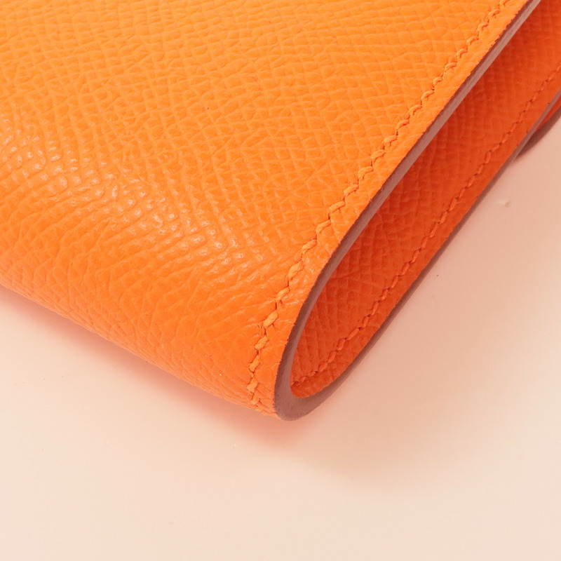 HERMES Epsom皮革Cosntance To Go金扣肩背袋Orange-6
