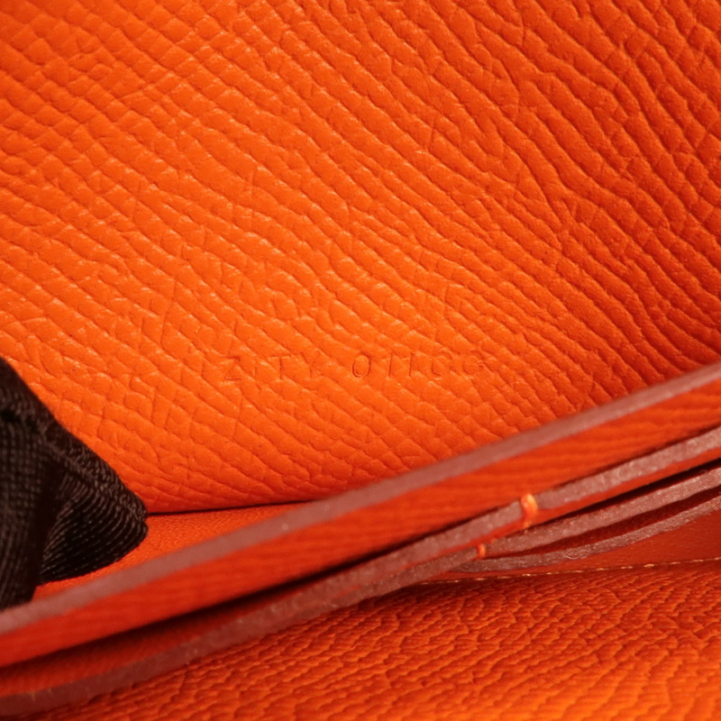 HERMES Epsom皮革Cosntance To Go金扣肩背袋Orange-12