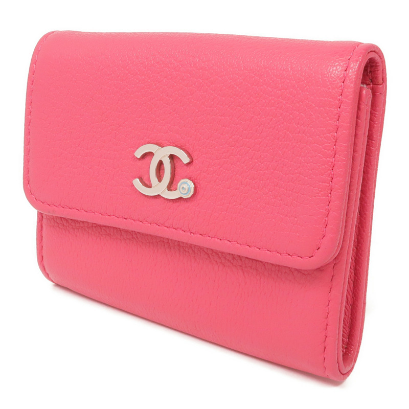 CHANEL 牛皮皮革Wallet銀扣錢包-2