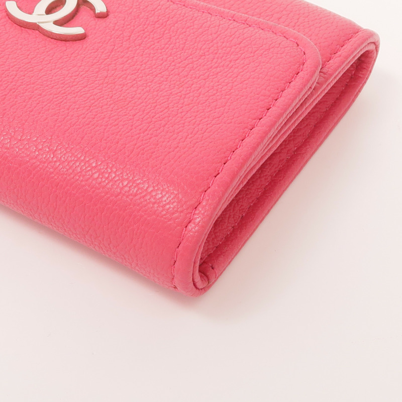 CHANEL 牛皮皮革Wallet銀扣錢包-9