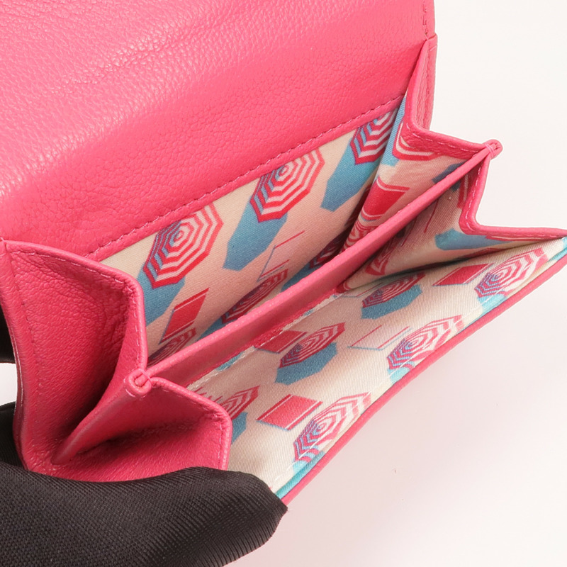 CHANEL 牛皮皮革Wallet銀扣錢包-12