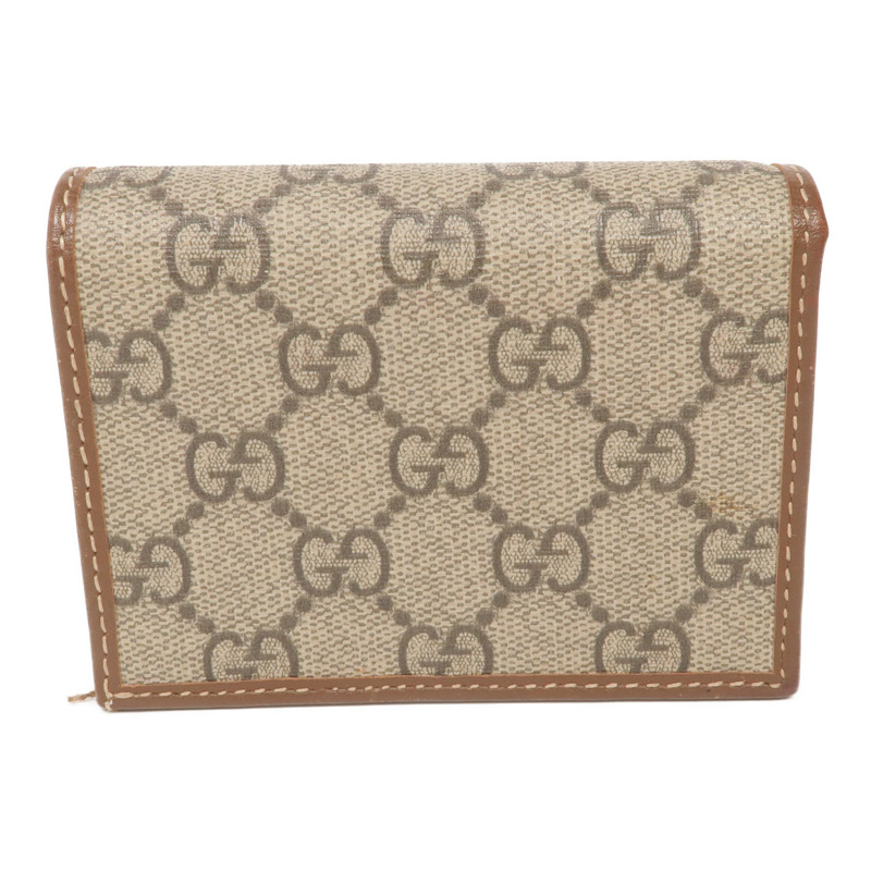 GUCCI 塗層帆布Horsebit Wallet金扣錢包-1