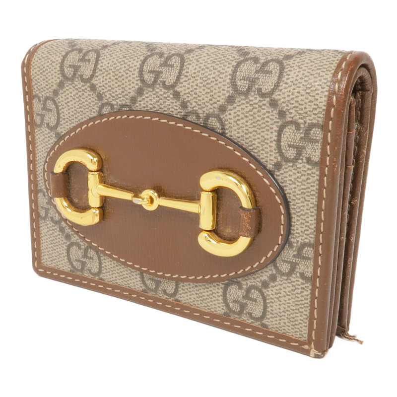 GUCCI 塗層帆布Horsebit Wallet金扣錢包-2