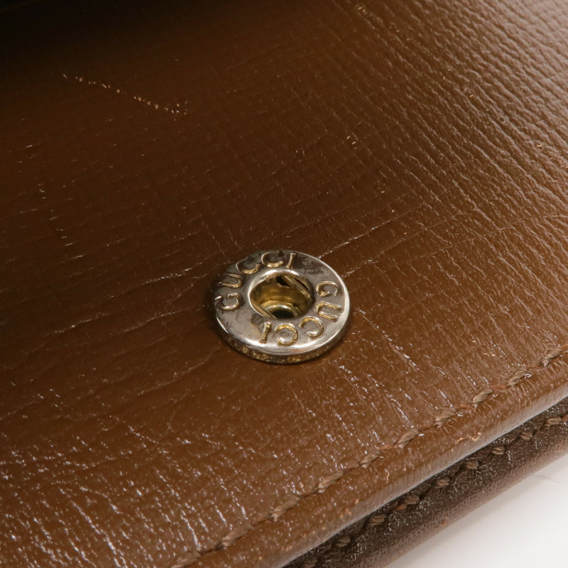 GUCCI 塗層帆布Horsebit Wallet金扣錢包-12