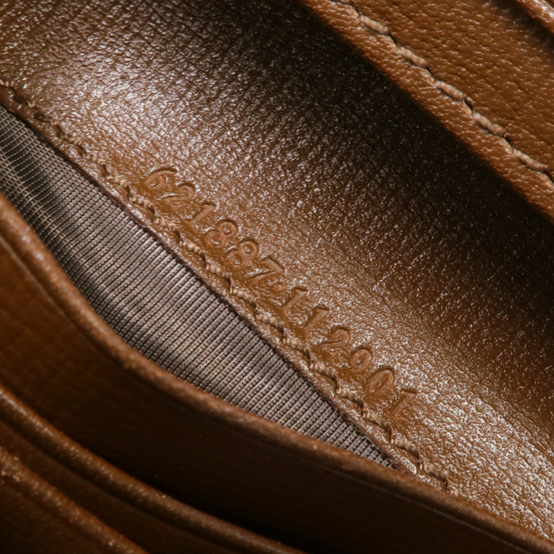 GUCCI 塗層帆布Horsebit Wallet金扣錢包-14