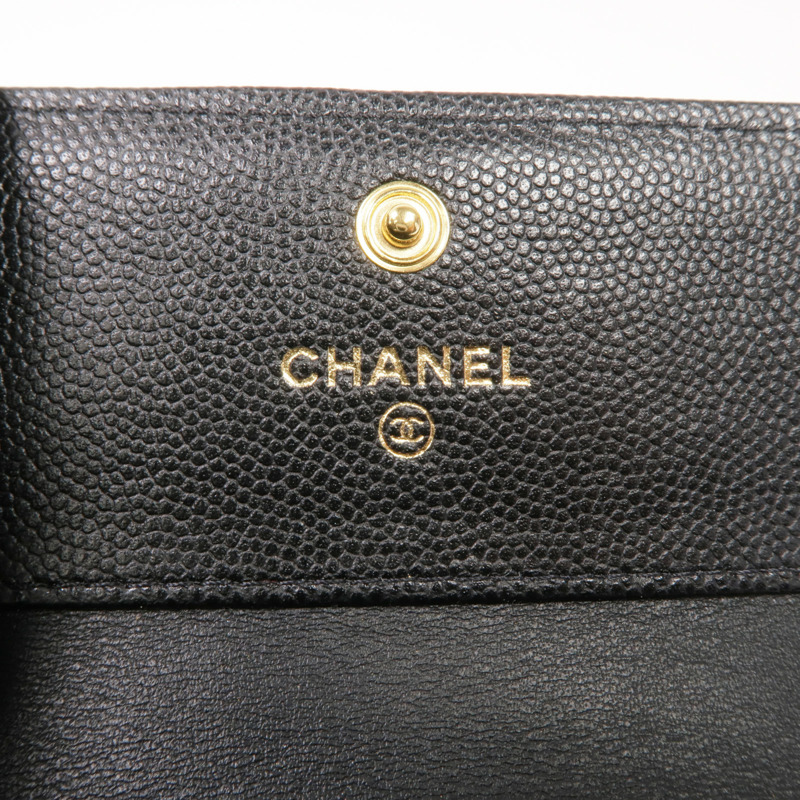 CHANEL 牛皮皮革Boy Wallet金扣錢包-13