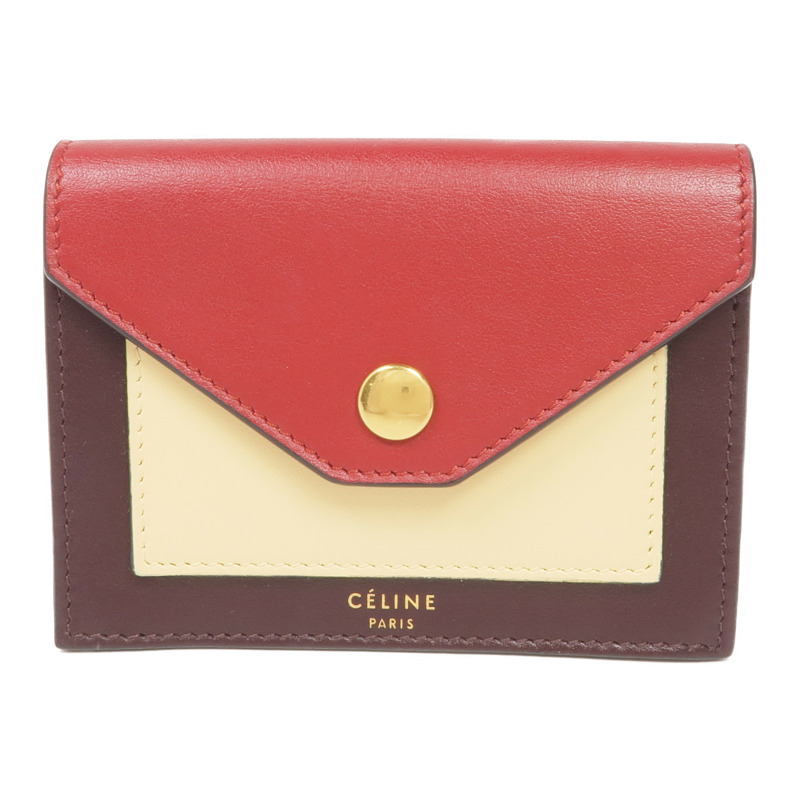 CELINE 牛皮皮革Card Case金扣卡片套-0