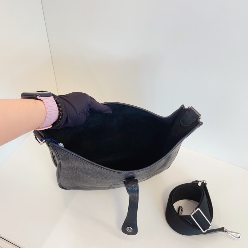 【98新🆕】Hermes Evelyne33 伊芙琳黑色銀扣 金剛色 斜挎包 單肩包-5