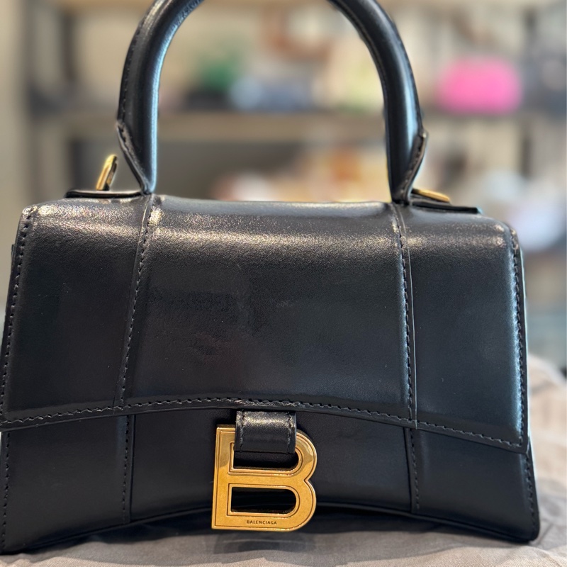 Balenciaga 亮面牛皮沙漏包-7