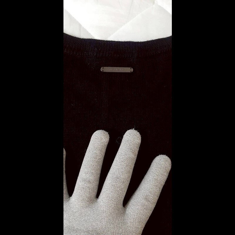 （日本製MIJ）BURBERRY 博柏利 LONDON 女菱格紋混羊毛長袖針織毛衣1號-3