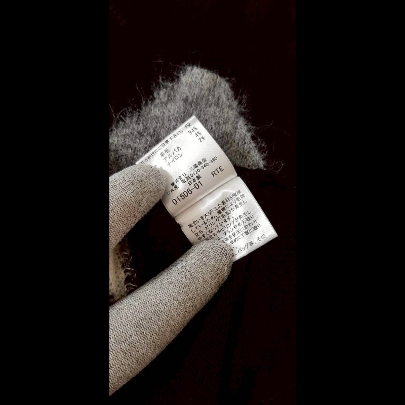 （日本製MIJ）BURBERRY 博柏利 LONDON 女菱格紋混羊毛長袖針織毛衣1號-8