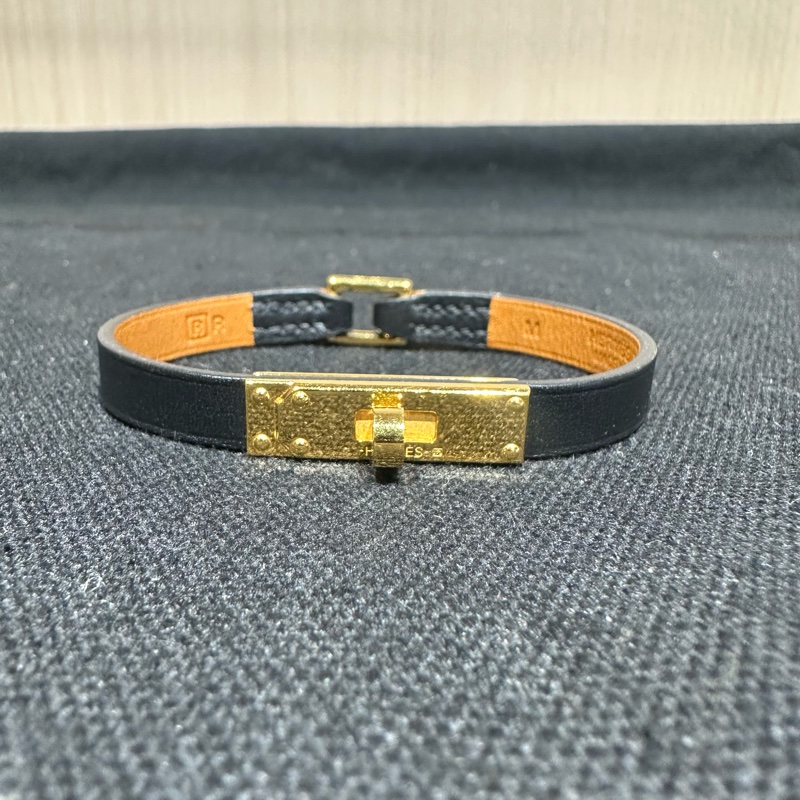Hermes 爱马仕 黑金Kelly手环手镯-0