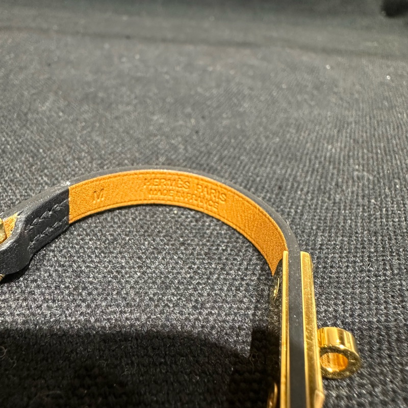 Hermes 爱马仕 黑金Kelly手环手镯-4