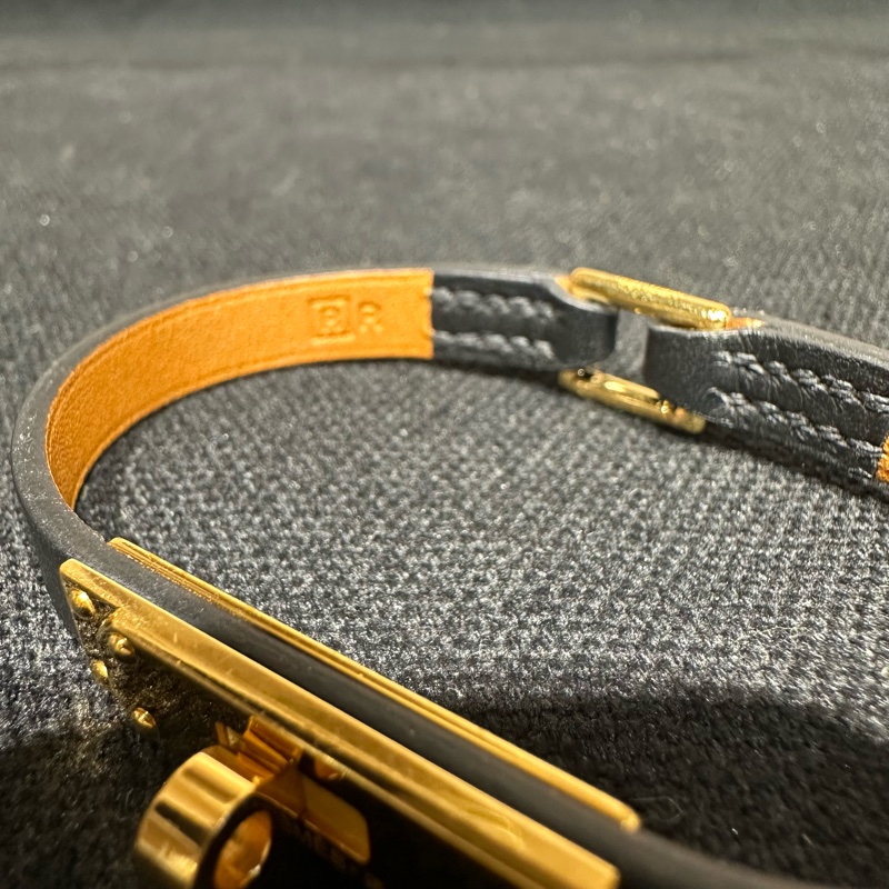 Hermes 爱马仕 黑金Kelly手环手镯-5