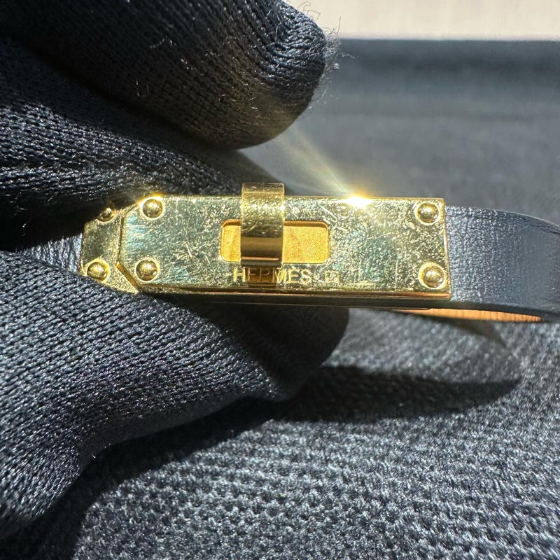 Hermes 爱马仕 黑金Kelly手环手镯-6