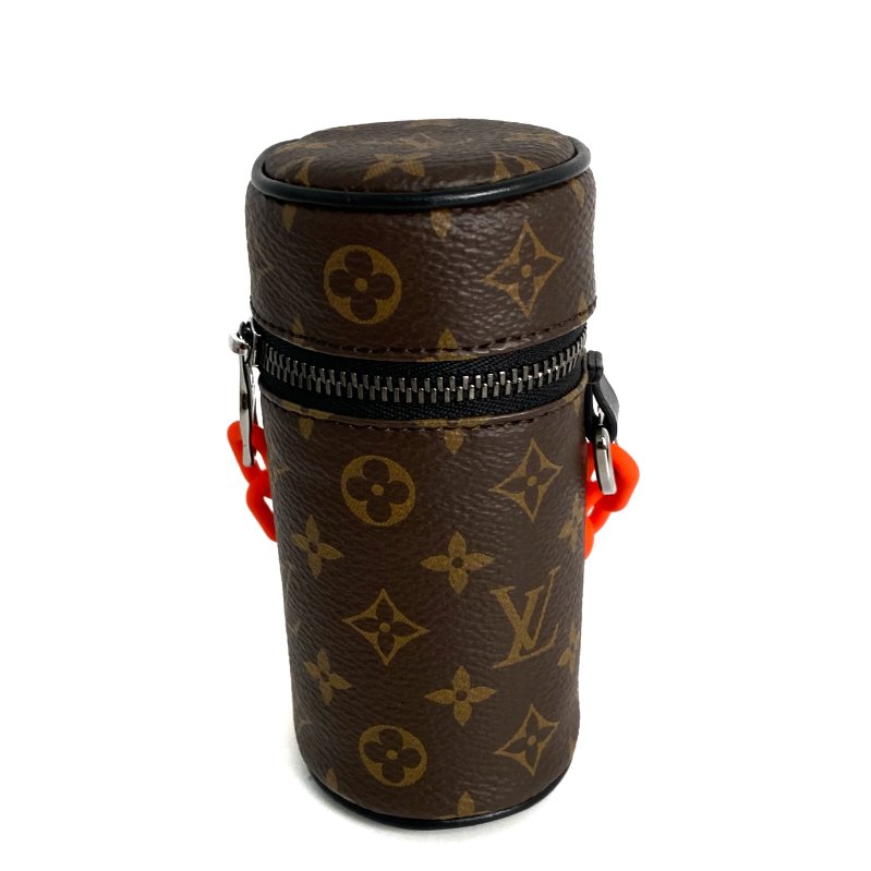 ☆ Louis Vuitton 路易威登 Brown Coated Canvas Monogram Barrel Pouch M00966 啡色塗層帆布經典老花小袋 - 257021473-1