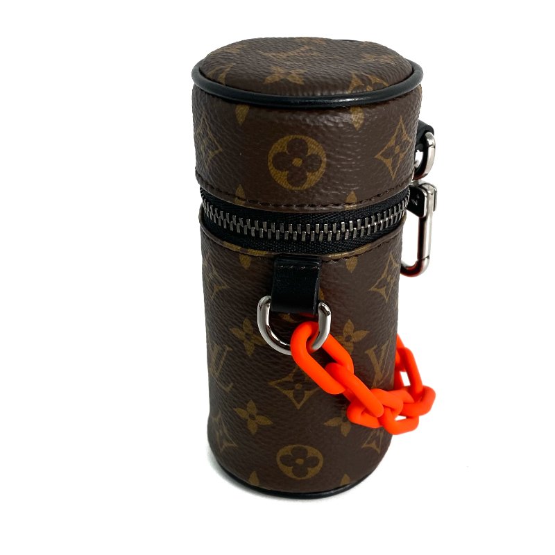 ☆ Louis Vuitton 路易威登 Brown Coated Canvas Monogram Barrel Pouch M00966 啡色塗層帆布經典老花小袋 - 257021473-2