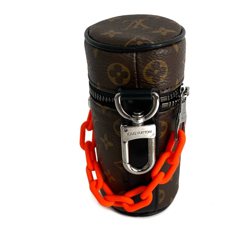 ☆ Louis Vuitton 路易威登 Brown Coated Canvas Monogram Barrel Pouch M00966 啡色塗層帆布經典老花小袋 - 257021473-3
