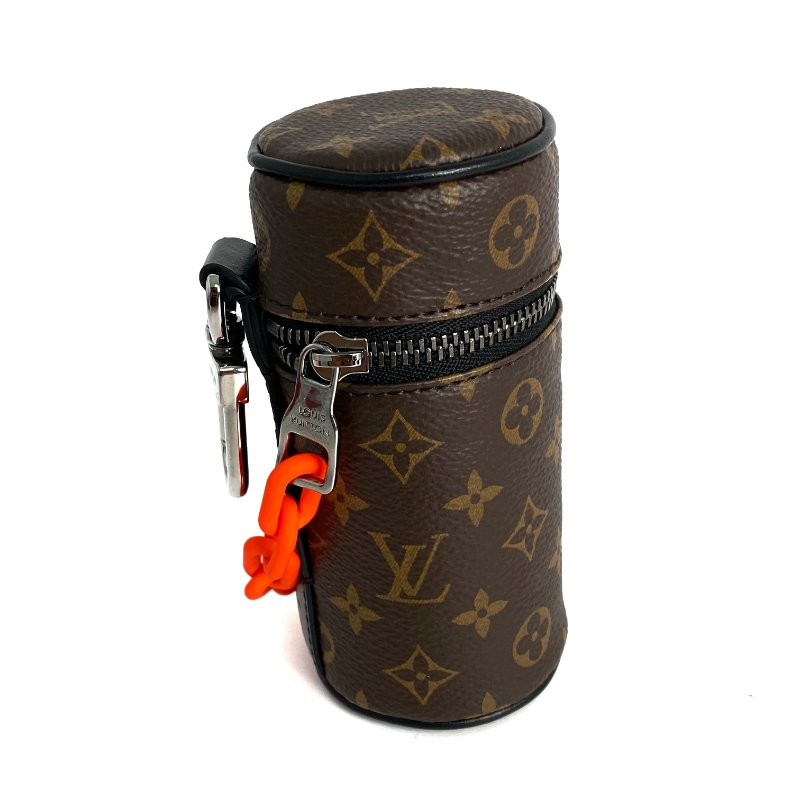 ☆ Louis Vuitton 路易威登 Brown Coated Canvas Monogram Barrel Pouch M00966 啡色塗層帆布經典老花小袋 - 257021473-4
