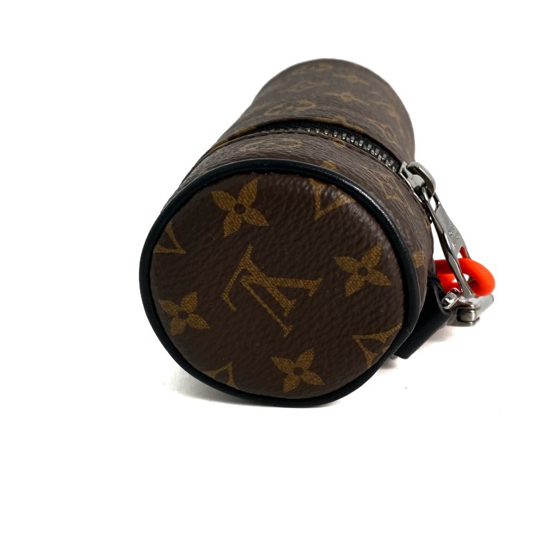 ☆ Louis Vuitton 路易威登 Brown Coated Canvas Monogram Barrel Pouch M00966 啡色塗層帆布經典老花小袋 - 257021473-6