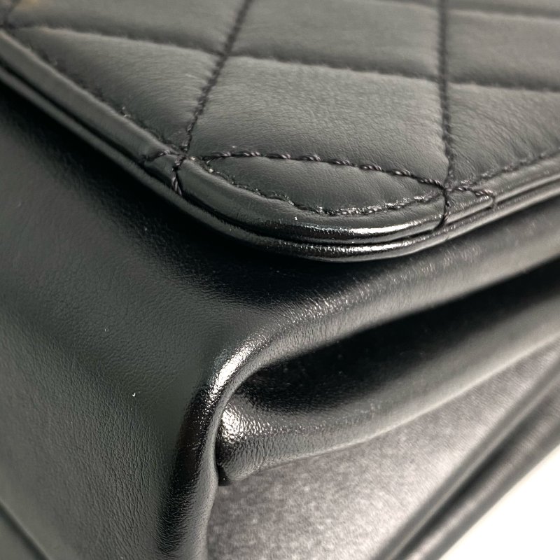 △ Chanel 香奈兒 Black Lambskin Gold Tone Metal Chain 2 Way Bag AS2638 黑色小羊皮金色金屬鎖鏈兩用袋 - 257021017-7