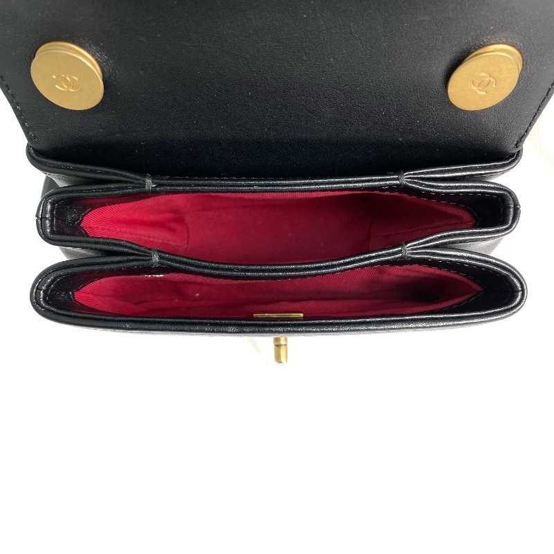 △ Chanel 香奈兒 Black Lambskin Gold Tone Metal Chain 2 Way Bag AS2638 黑色小羊皮金色金屬鎖鏈兩用袋 - 257021017-15