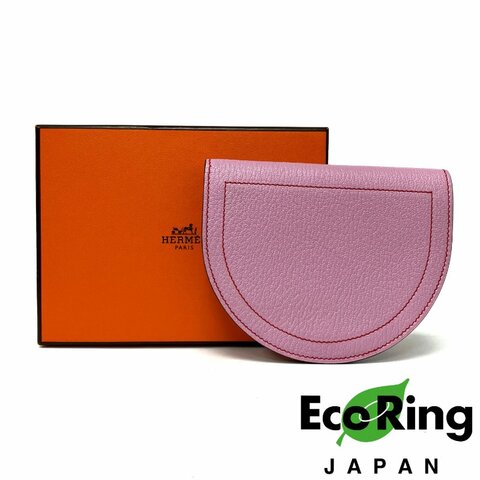 ☆ Hermes 愛馬仕 X9 Mauve Sylvestre Mysore Goatskin In The Loop Compact Wallet Stamp D 錦葵紫山羊皮短銀包 D刻 - 257022498