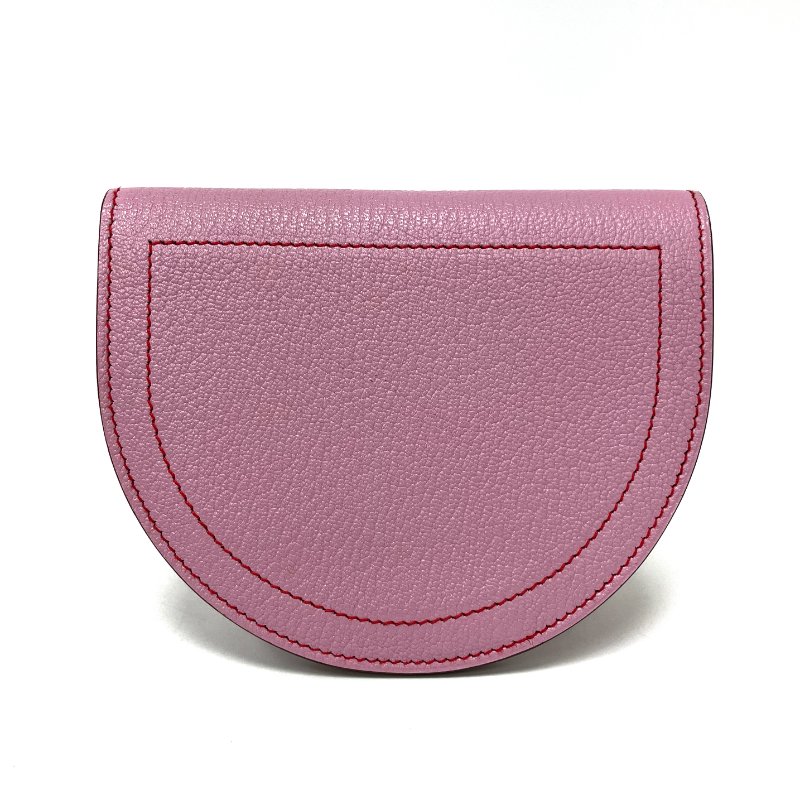 ☆ Hermes 愛馬仕 X9 Mauve Sylvestre Mysore Goatskin In The Loop Compact Wallet Stamp D 錦葵紫山羊皮短銀包 D刻 - 257022498-1