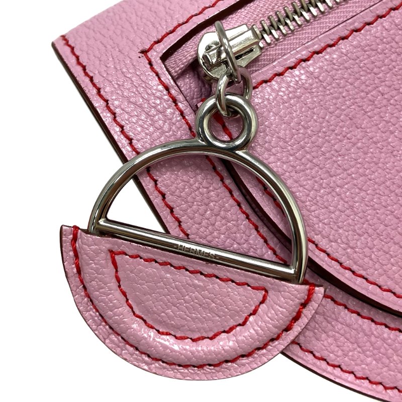 ☆ Hermes 愛馬仕 X9 Mauve Sylvestre Mysore Goatskin In The Loop Compact Wallet Stamp D 錦葵紫山羊皮短銀包 D刻 - 257022498-7