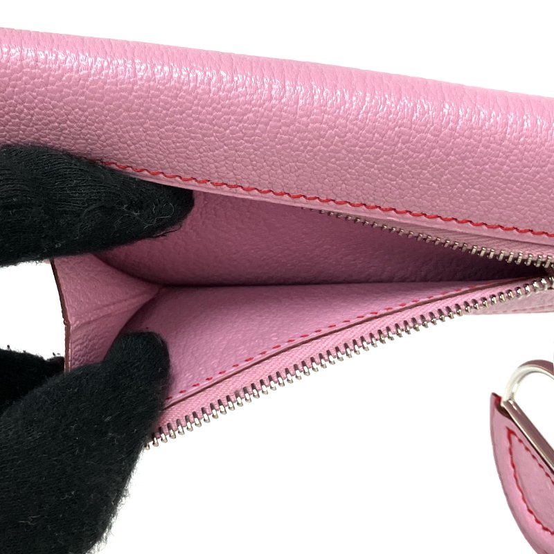☆ Hermes 愛馬仕 X9 Mauve Sylvestre Mysore Goatskin In The Loop Compact Wallet Stamp D 錦葵紫山羊皮短銀包 D刻 - 257022498-13