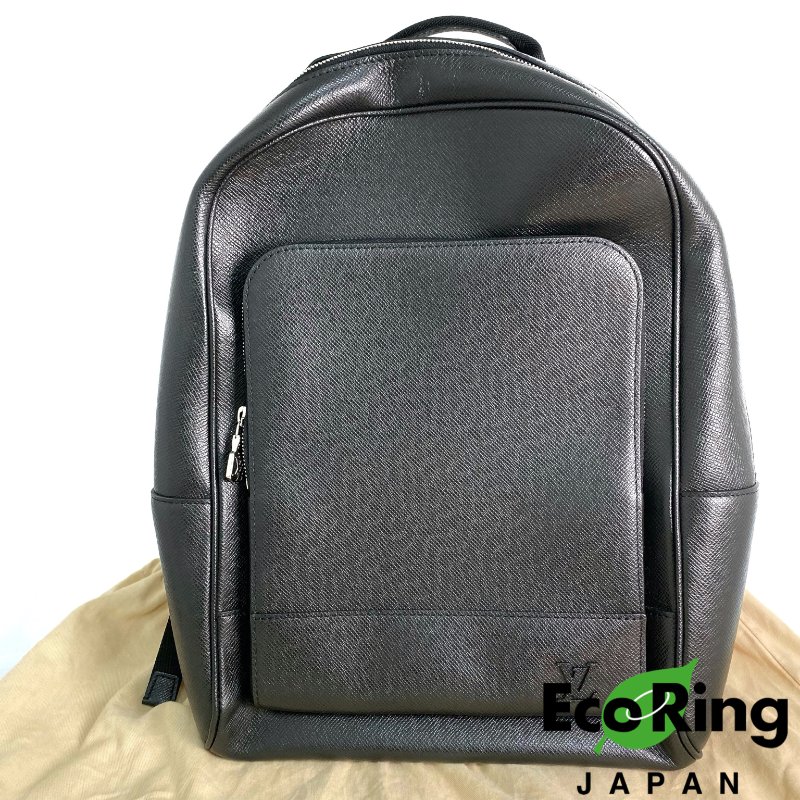 △ Louis Vuitton 路易威登 Black Taiga Leather Avenue Backpack M30977 黑色防刮小牛皮背包 - 257021459-0
