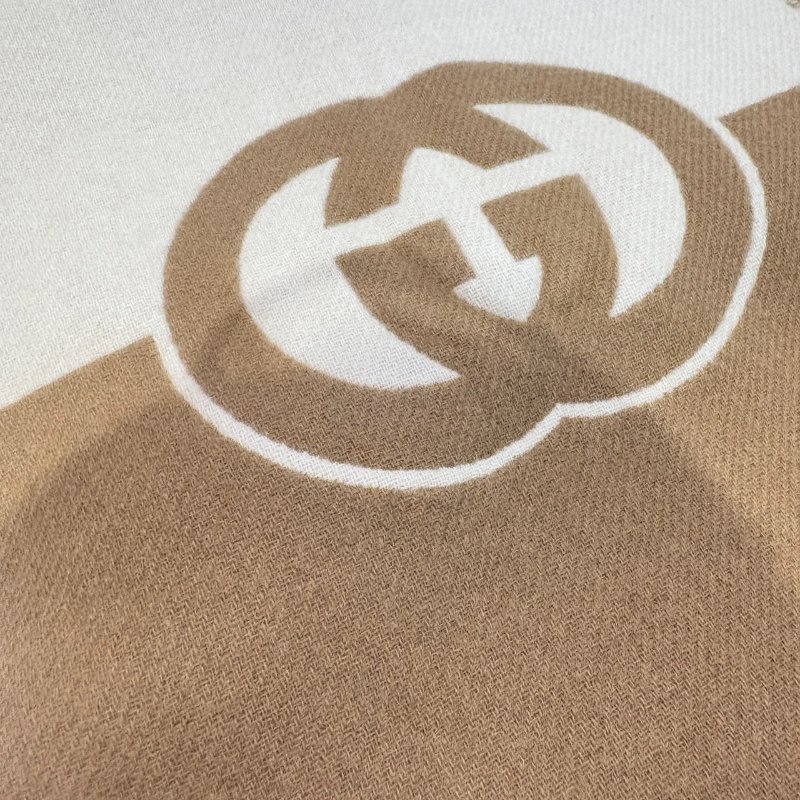 *SHIHNA名牌精品* GUCCI Interlocking G 羊毛和羊絨圍巾-2