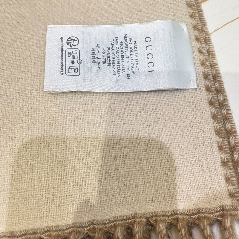 *SHIHNA名牌精品* GUCCI Interlocking G 羊毛和羊絨圍巾-4