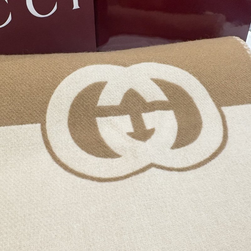 *SHIHNA名牌精品* GUCCI Interlocking G 羊毛和羊絨圍巾-6