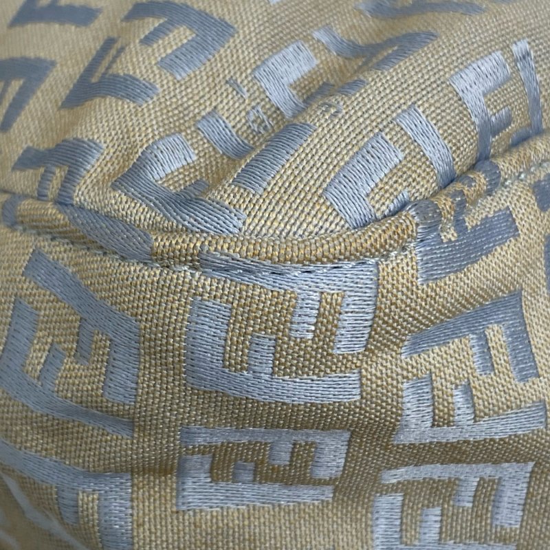 ☆ Fendi 芬迪 Light Blue Zucchino Canvas Mamma Baguette Shoulder Bag 淺藍色老花法棍肩背袋 - 257022489-10