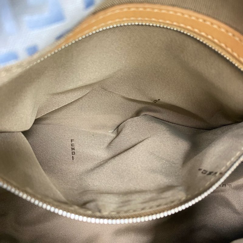 ☆ Fendi 芬迪 Light Blue Zucchino Canvas Mamma Baguette Shoulder Bag 淺藍色老花法棍肩背袋 - 257022489-16