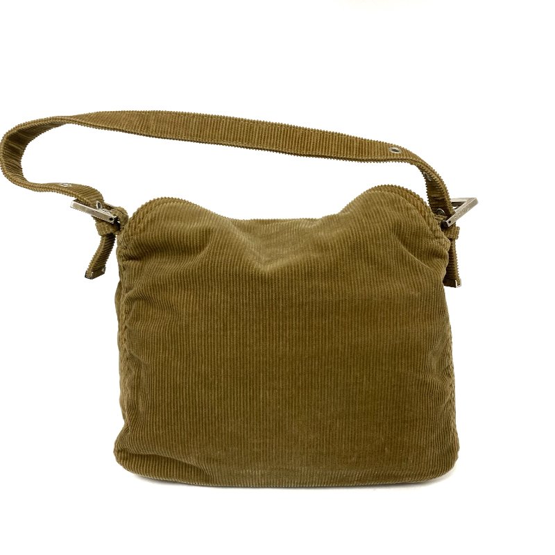 ☆ Fendi 芬迪 Brown Corduroy Mamma Shoulder Bag 啡色燈芯絨肩背袋 - 257022488-1