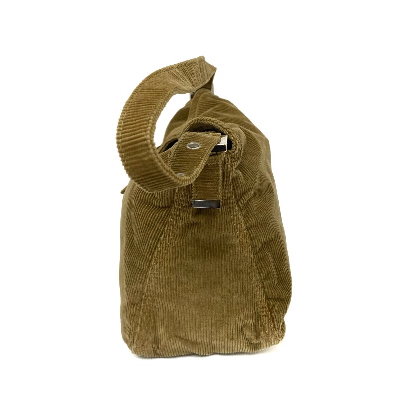 ☆ Fendi 芬迪 Brown Corduroy Mamma Shoulder Bag 啡色燈芯絨肩背袋 - 257022488-2