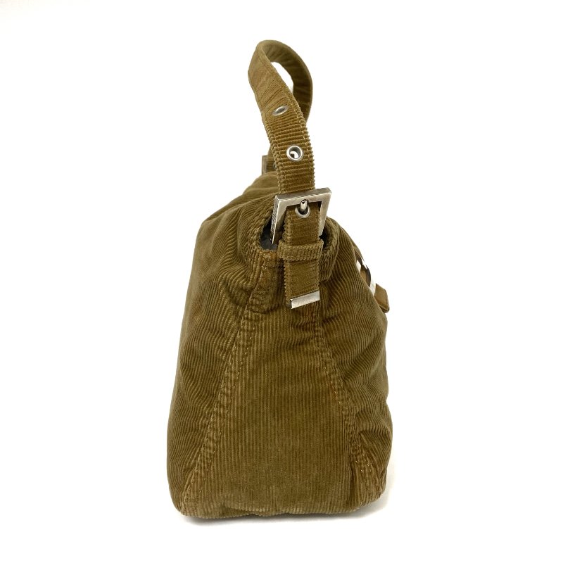 ☆ Fendi 芬迪 Brown Corduroy Mamma Shoulder Bag 啡色燈芯絨肩背袋 - 257022488-3