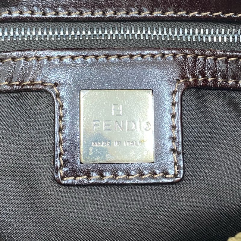 ☆ Fendi 芬迪 Brown Corduroy Mamma Shoulder Bag 啡色燈芯絨肩背袋 - 257022488-13