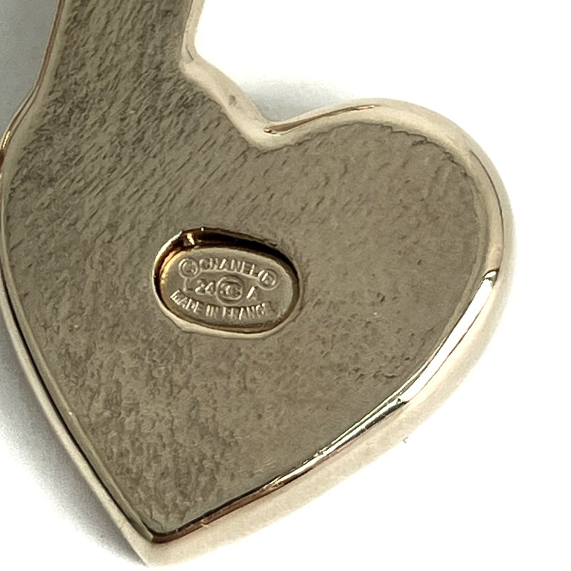 ☆Chanel香奈兒 Gold Tone Metal Heart Musical Note Brooch L24A 金色金屬心型音符胸針 L24A -257021388-7