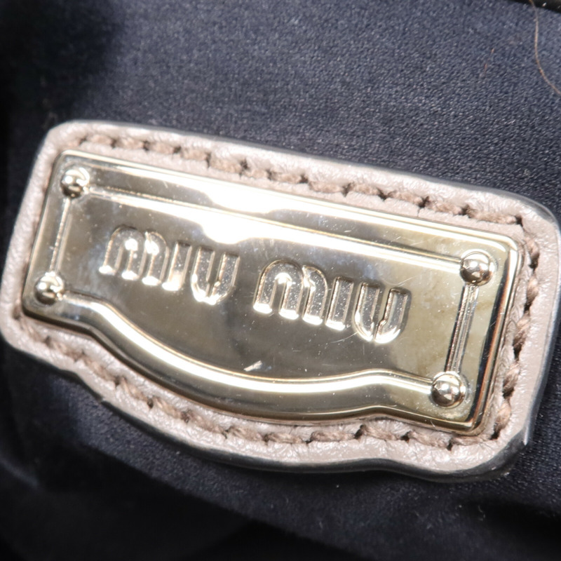 Miu Miu 牛皮皮革Tote Bag銀扣手挽袋-11